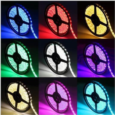 5m vattentålig RGB-list med LED - flerfärgad