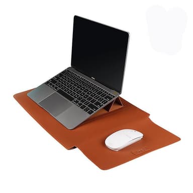 Laptopfodral och laptopstöd i ett 14.1"-15.6", Brunt
