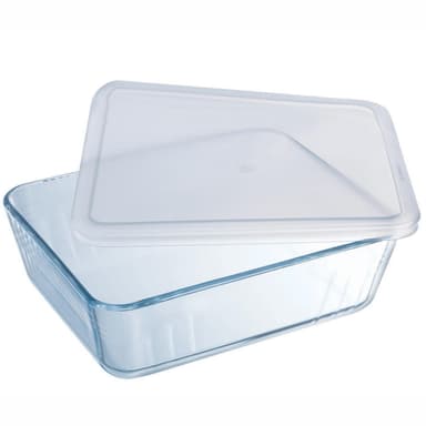 Avlång form med plastlock 25x20cm/2,6L Cook