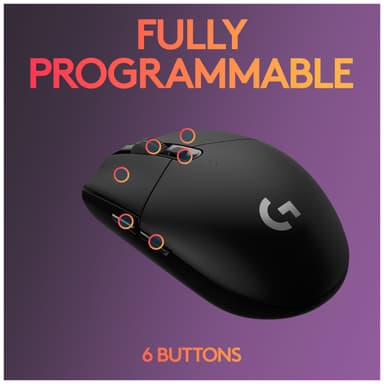 Logitech G305 trådlös gamingmus (svart)