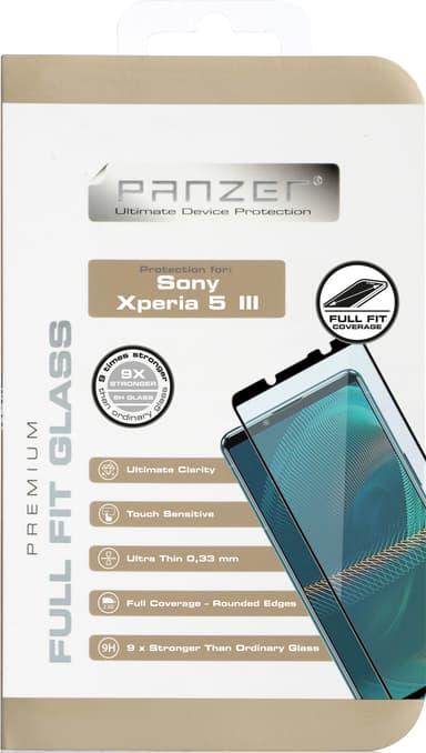 Panzer Full-Fit Sony Xperia 5 III skärmskydd (svart)