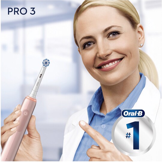 Oral-B Pro3 3400N eltandborste 291077 (rosa)