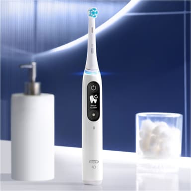 Oral-B iO6 Sensitive eltandborste 2-pack 378198 (vit/rosa)