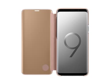 Samsung Galaxy S9 Plus Clear View Standing Cover - Guld