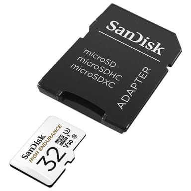 SanDisk MicroSDXC Endurance med SD adapter 32 GB minneskort
