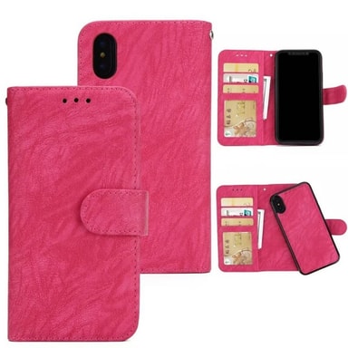 Mobilplånbok Retro 2i1 Apple iPhone X / Xs - Rosa - Elgiganten