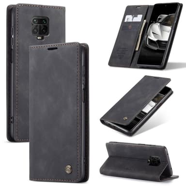 CASEME Plånboksfodral Xiaomi Redmi Note 9 Pro - Svart