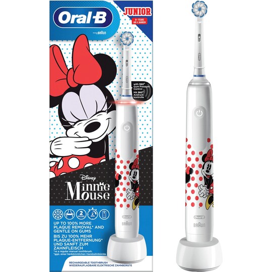 Oral-B Pro3 Junior Minnie Mouse eltandborste 396123 (vit)