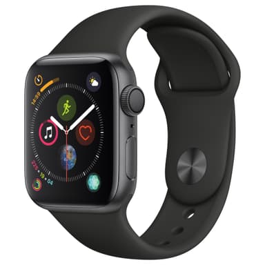 Apple Watch 4 40mm (grå alu/svart sportband)