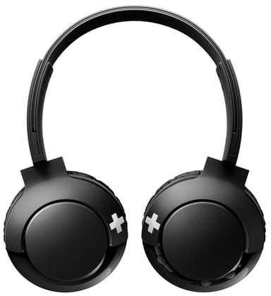 Philips Bass+ trådlösa on-ear hörlurar (svart)