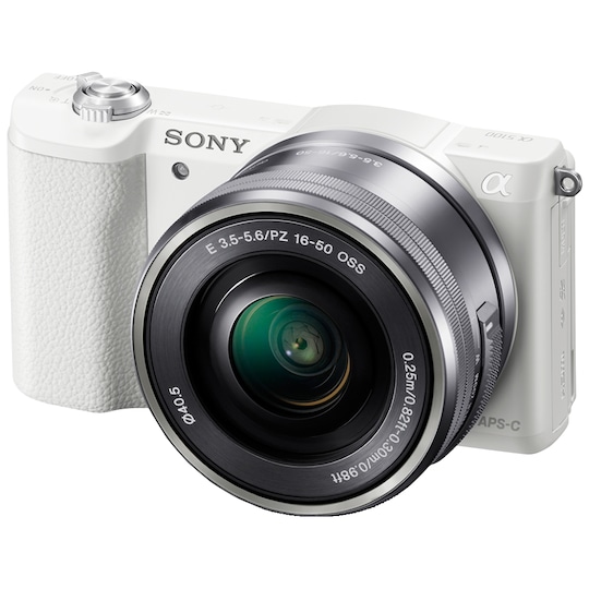 Sony Alpha A5100 Systemkamera + 16-50 mm (vit)