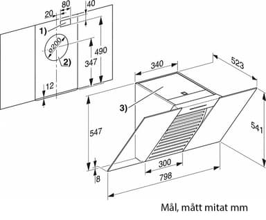 Miele Fläktkåpa DA 6086 W Black Wing (Obsidiansvart)