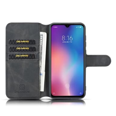 DG-Ming mobilplånbok 3-kort Xiaomi Mi 9 (6.39")  - Svart
