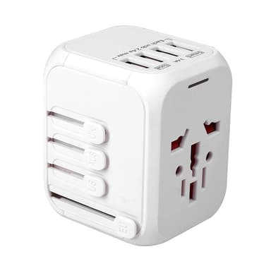 Universal reseadapter 4 USB-portar Vit