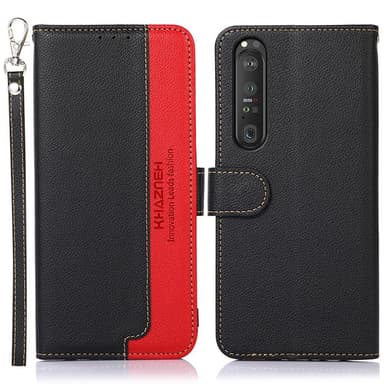 KHAZNEH Sony Xperia 1 III Plånboksfodral Röd/Svart