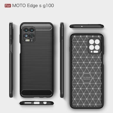 Motorola Moto G100 Karbon fiber texture Skal - Svart