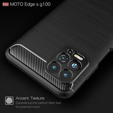 Motorola Moto G100 Karbon fiber texture Skal - Svart