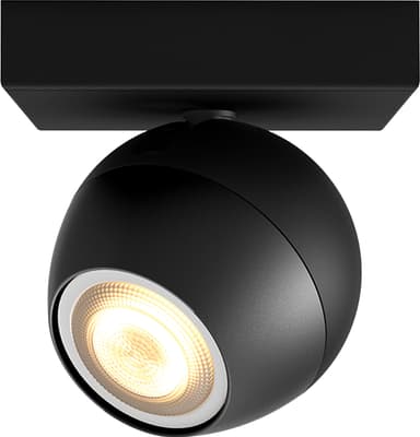 Philips Hue White Ambiance Buckram spotlight (svart/5.5 W GU10)