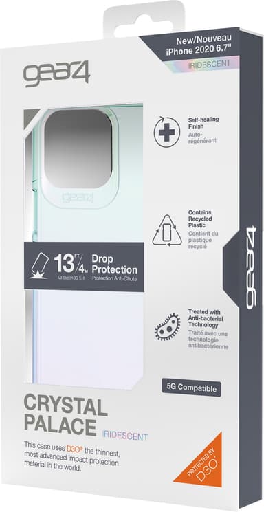GEAR4 Crystal Palace iPhone 12/12 Pro fodral (transparent)