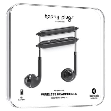 Happy Plugs Wireless II in-ear hörlurar (svart)