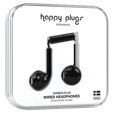 Happy Plugs Earbud Plus in-ear hörlurar (svart)