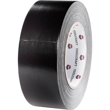 TOOLCRAFT 54B48L20SC 54B48L20SC Tygtejp Gaffer Svart (L x B) 20 m x 48 mm 1 st