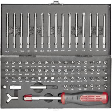 TOOLCRAFT HT02183 820952 Bit-Set 75 delar Spår,