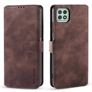 DG-Ming mobilplånbok 3-kort Samsung Galaxy A22 5G  - Coffee