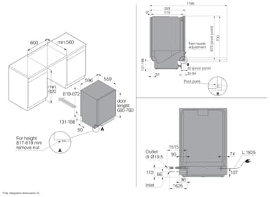 Asko diskmaskin DFI645MB1 helt integrerad