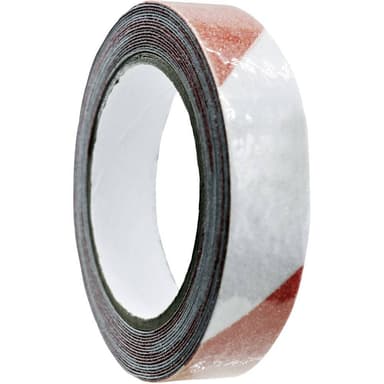 TOOLCRAFT ANST505M-RW Varningstejp ANST505M-RW Röd, Vit (L x B) 5 m x 50 mm 1 st