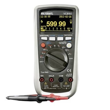 VOLTCRAFT VC890 OLED Handmultimeter Kalibrerad enligt (ISO) digital OLED-display, Datalogger CAT III 1000 V, CAT IV 600