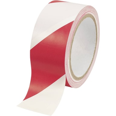 TOOLCRAFT WT-WR 1564135 Markeringstejp WT-WR Röd, Vit (L x B) 18 m x 48 ...