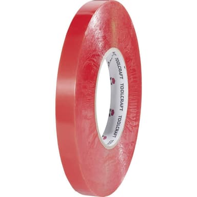 TOOLCRAFT 1397P1550C 1397P1550C Dubbelsidiga tejp Transparent (L x B) 50 m x 15 mm 1 st