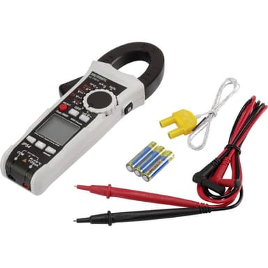 VOLTCRAFT VC-750 E Strömtång, Handmultimeter digital Stänksäker (IP54) CAT IV 600 V Display (Beräkningar): 6000
