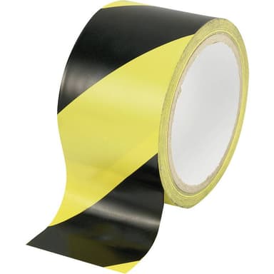 TOOLCRAFT WT-YB 1564134 Markeringstejp WT-YB Svart, Gul (L x B) 18 m x 48 mm 1 st