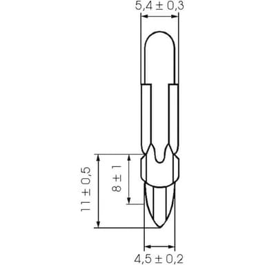 Telefonlampa TRU COMPONENTS 1590350 T5.5 N/A Max.