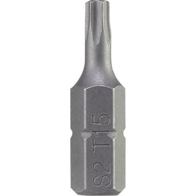 TOOLCRAFT Sexkants-bit T 15 S2-Stål 50 st