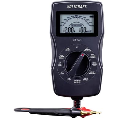 VOLTCRAFT Batteritestare BT-501 Mätområde