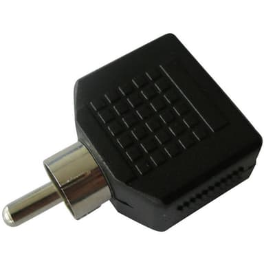 SpeaKa Professional SP-2380204 RCA / Teleplugg Audio Adapter [1x RCA-hane - 2x Telejack 3.5 mm] Svart