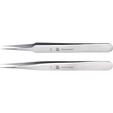 TOOLCRAFT TO-5861034 Pincett-set 2 delar Spets,