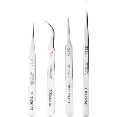 TOOLCRAFT 816747 Pincett-set 4 delar SS SA, 2a SA, 7