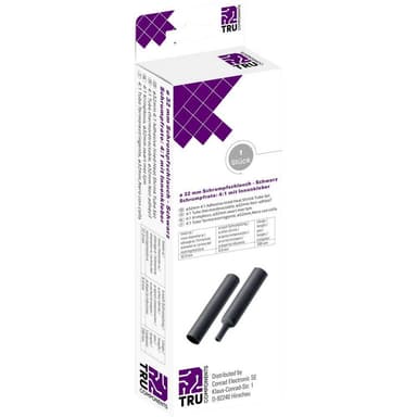 TRU COMPONENTS T1904CA046 Krympslang med lim Svart 32