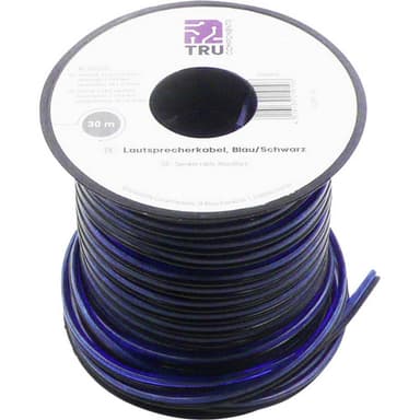 TRU COMPONENTS 1565745 Högtalarkabel 2 x 0.80 mm² Blå,