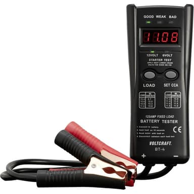VOLTCRAFT BT-4 Bil-batteritestare 175 mm x 75 mm