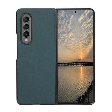 Läder skal Samsung Galaxy Z Fold 3  - Grön