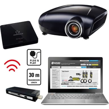 Renkforce RF-HDFS-01 Trådlös HDMI-överföring (Set) 30 m