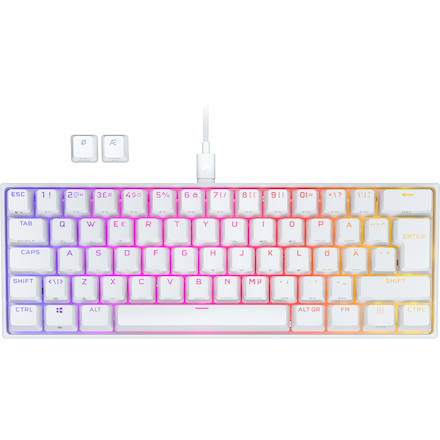 Corsair K65 RGB Mini tangentbord för gaming (vitt)