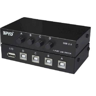 Renkforce 4 Port USB 2.0-switch Svart