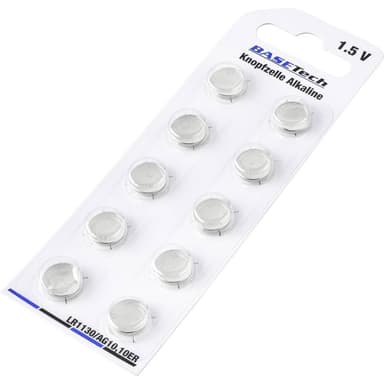 Basetech AG10 Knappcell LR1130 Alkaliskt 75 mAh 1.5 V