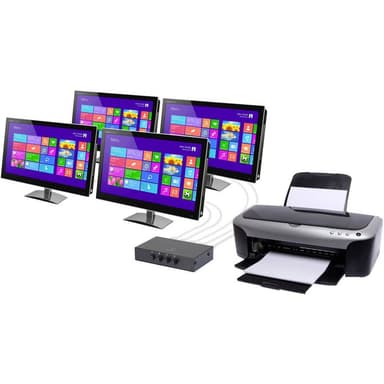 Renkforce 4 Port USB 2.0-switch Svart